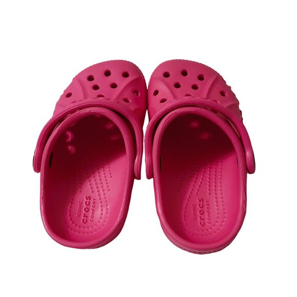 Toddler Girl's Pink Crocs Classic Clogs- Size c6 - Picture 3 of 9
